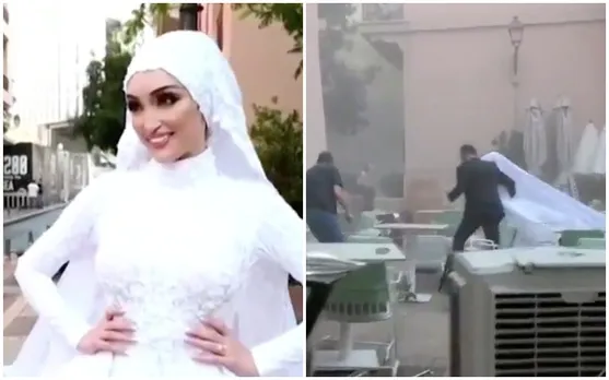 Beirut Explosion: Blast Disrupts Bride's Wedding Shoot, Video Goes Viral