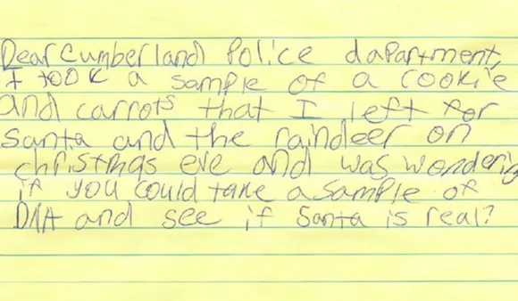 How Police Responded To Young Girl's Request To Prove Santa Claus' Existence