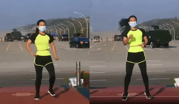 Viral Video: Myanmar Woman Performs Aerobics Amidst Military Coup