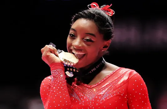 Simone Biles Becomes First Woman To Win Four All-Around World Titles