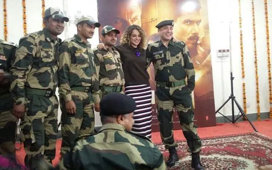 Kangana Visits BSF Jammu To Promote 'Rangoon', Calls Them Real Heroes