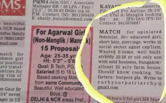 Was The Viral Feminist Matrimonial Ad A Prank? Here's The Story Behind It