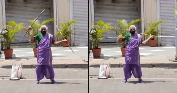 85-Year-Old Warrior Aaji Maa Is A Social Media Star, See Her Juggle Sticks Like A Boss