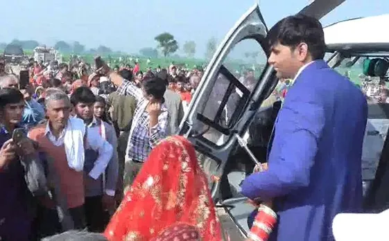 A Chopper Ride To In-Laws' Home For Two UP Brides