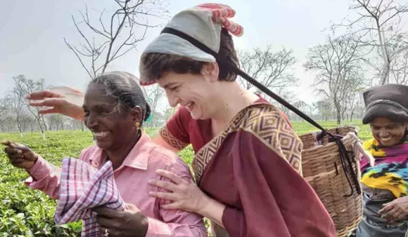 Priyanka Gandhi Birthday ,UP election congress tickets to women , priyanka gandhi tea leaves photo