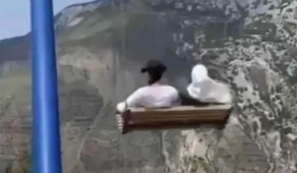 Viral Video: Two Women In Russia Fall Off A High Cliff While Taking A Swing Ride, Survived