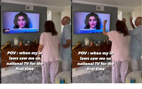 Heartwarming: In-Laws Cheer For Daughter-In-Law As She Makes Her First TV Appearance