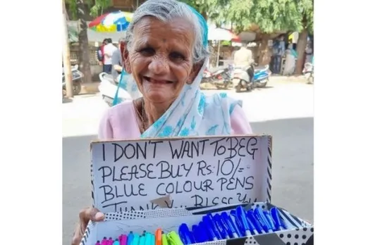 Elderly Woman Selling Pens In Pune Touches Hearts, Goes Viral On Social Media