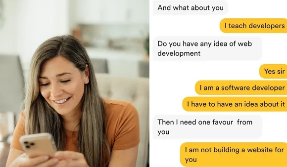 Web Developer Gets Asked To Build Website By Her Match On Dating Application