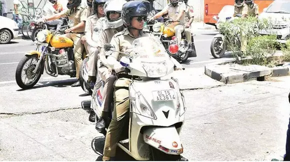 Women Cops Patrol Across 15 Districts Of Delhi Riding On 145 Scooters