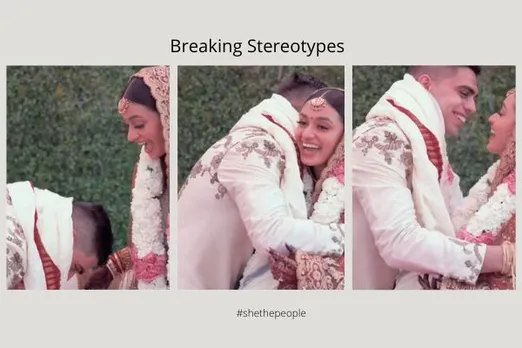 Viral Video Captures Groom Breaking Stereotypes By Touching Bride's Feet