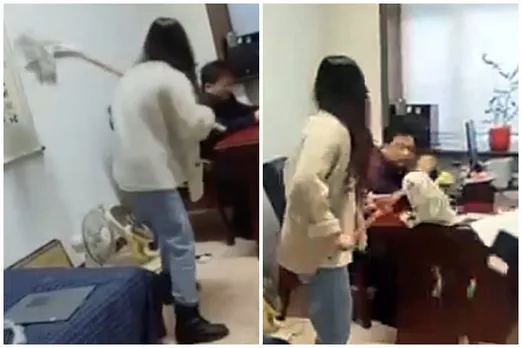 Viral Video: Chinese Woman Beats Boss With Mop For Sending Lewd Messages