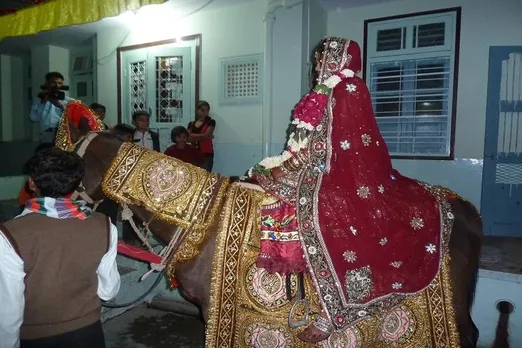 Wedding With A Difference: Rajasthani Bride Takes 'Baraat' To Groom's Door