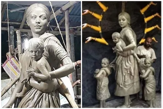 Idol Of "Migrant Worker" Mother Holding A Child To Grace Durga Puja Pandal In Kolkata This Year
