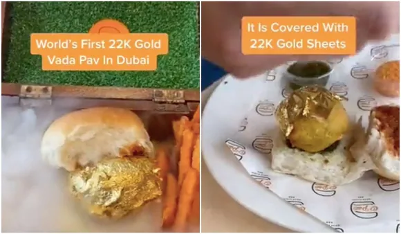 "Leave Vada Pav Alone!" Dubai's Gold Twist To Street Snack Isn't Sitting Well With Desis