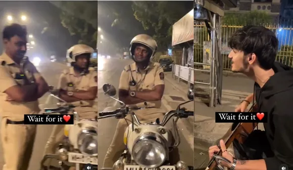 Viral Video: Mumbai Police Officers Listen To Kesariya On Road