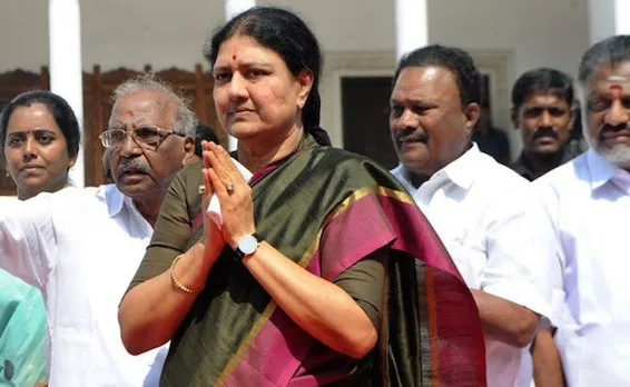 AIADMK flag spotted on Sasikala's Car as she returns from COVID hospital