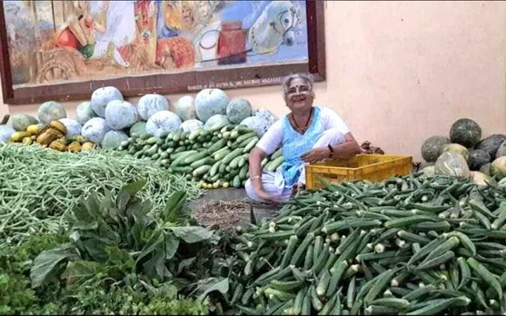 Fact Check: Viral Image Is Of Sudha Murty Doing Seva, Not Selling Vegetables