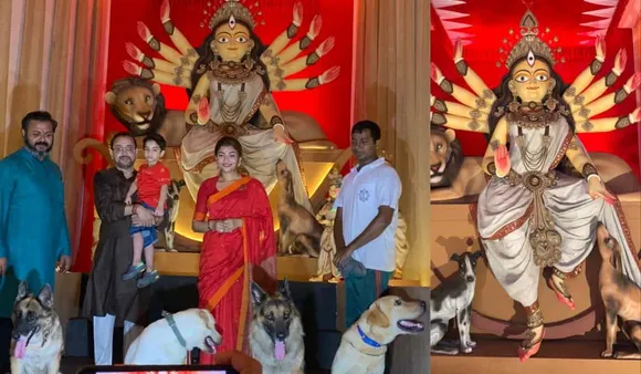 Kolkata's First Pet-Friendly Durga Puja Pandal Inaugurated By Police Dogs