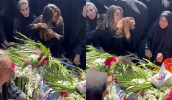 Viral Video: Sister Of Iranian Man Killed During Protests Chops Hair During Funeral