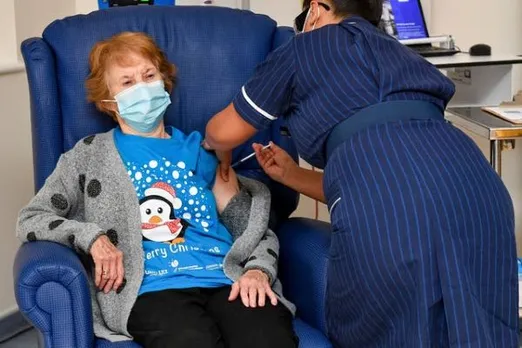 COVID-19: 90-Year-Old Margaret Keenan Receives First Pfizer-BioNTech Vaccine In UK