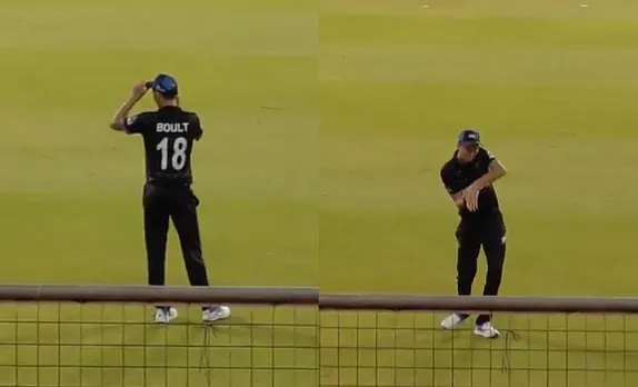 WATCH: Trent Boult mimics Kerala star Sanju Samson, drawing massive cheer from fans in Thiruvananthapuram