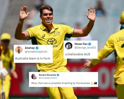 'Gabba me haar k badd good comeback' - Fans react as Australia steamrolls West Indies to register commanding 8-wicket win in 1st ODI