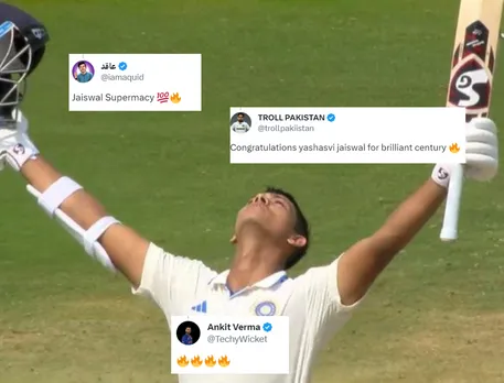 'Bazball ke saamne Jais-ball' - Fans react as Yashasvi Jaiswal scores his second Test century against England in second Test