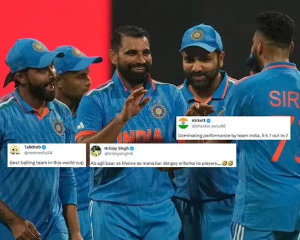 'Unstoppable. Dominant. Champions' - Fans go berserk as India secures 2023 World Cup semifinal berth with dominant win over Sri Lanka