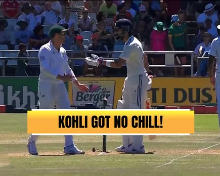 WATCH: Virat Kohli takes dig at Dean Elgar by reminding him of 2021 DRS row after surviving LBW in 2nd Test