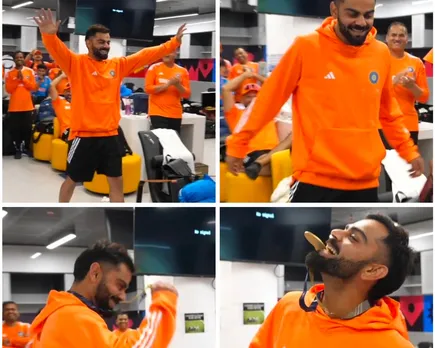 'Virat ne konsa medal jeeta hai' - Fans react as Virat Kohli celebrates his medal win in dressing room following match against Australia in ODI WC 2023