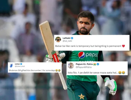 'King is back without playing' - Fans react as Babar Azam replaces Shubman Gill as No. 1 ODI batter