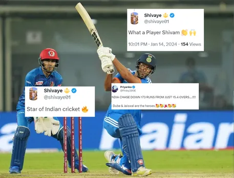 'Kya mtlb ab Pandya ka injury extend ho gaya hai' - Fans react as Shivam Dube guides India to another 6 wicket victory over Afghanistan to seal the series