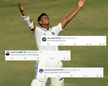 'England ke Bazball ke against India ka Jais-ball' - Fans react as Yashasvi Jaiswal scores scintillating hundred against England in third Test