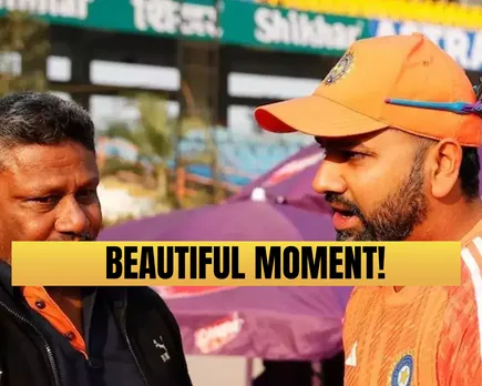 WATCH: Naushad Khan’s heartfelt exchange with Indian skipper Rohit Sharma goes viral