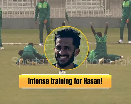 WATCH: Pakistan pacer Hasan Ali wrestles with team masseur ahead of Australia Test series