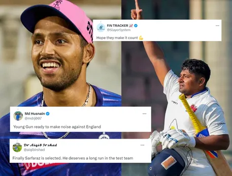 'Aakhir aa hi gya vo din' - Fans react as Sarfaraz Khan finally gets his debut cap vs England in Rajkot, Dhruv Jurel replaces KS Bharat