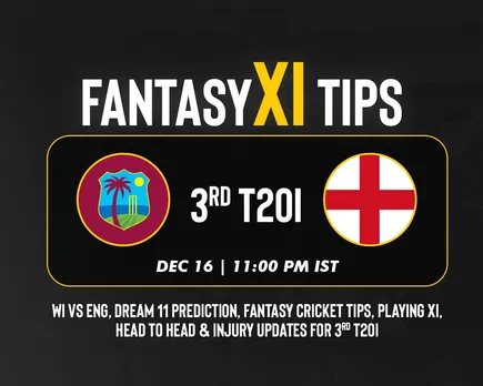 WI vs ENG Dream11 Prediction, Fantasy Cricket Tips, Playing XI, Pitch Report & Injury Updates For 3rd T20I