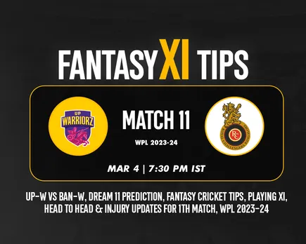 UP-W vs BAN-W Dream11 Prediction, 11th Match, UP Warriorz vs Royal Challengers Bangalore, fantasy team today’s and squads