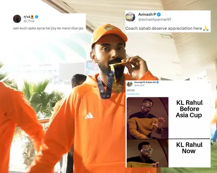'Badhiya honest fielder medal' - Fans react as KL Rahul wins best fielder medal for second time in ODI World Cup 2023