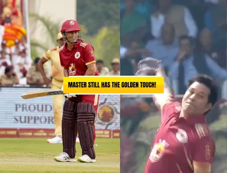 WATCH: Sachin Tendulkar takes fans on nostalgic ride during One World One Family Cup, picks a wicket and scores 27 off 16 balls