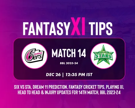 SIX vs STA Dream11 Prediction, Fantasy Cricket Tips, Playing XI for T20 BBL 2023, Match 14