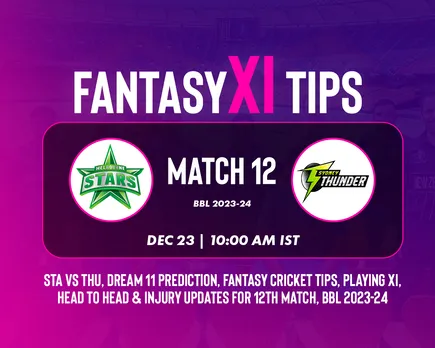 STA vs THU Dream11 Prediction, Fantasy Cricket Tips, Playing XI for T20 BBL 2023, Match 12