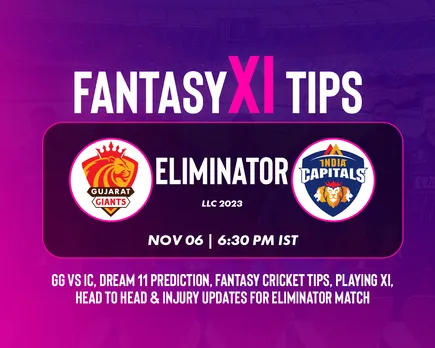 GG vs IC Dream11 Prediction, LLC 2023, Eliminator: Gujarat Giants vs India Capitals playing XI, fantasy team today's, and squads