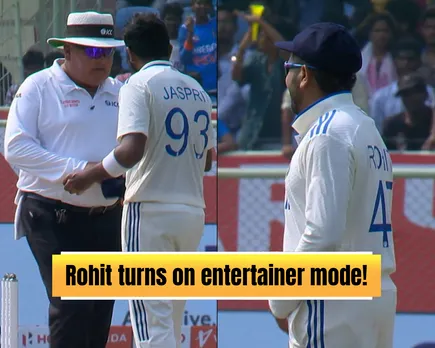 WATCH: Rohit Sharma hilariously seeks on-field umpire's help for taking review during England's first innings in 2nd Test