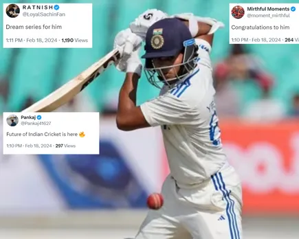 'Anderson ki khawahish poori' - Fans react as Yashasvi Jaiswal scores consecutive double-century against England during third Test in Rajkot