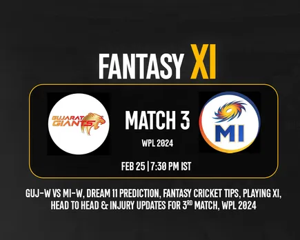 GUJ-W vs MUM-W, Dream11 Prediction, WPL 2024 3rd Match: Gujarat Giants vs Mumbai Indians Women, fantasy team today’s and squads