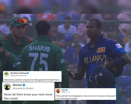 'Itna bhi naam nahi karna tha' - Fans react as Angelo Matthews becomes first batter to get out for 'Timed Out'