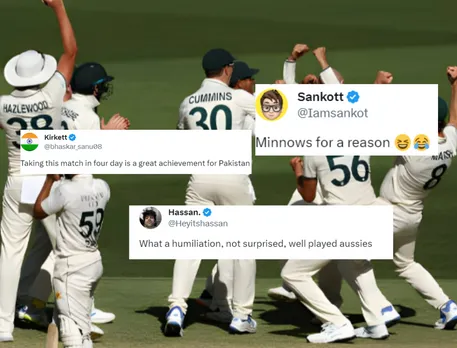 'Test match se pehele toh bahot badi badi baatein kar he the' - Fans react as Australia thrash Pakistan by 360 runs in first Test match
