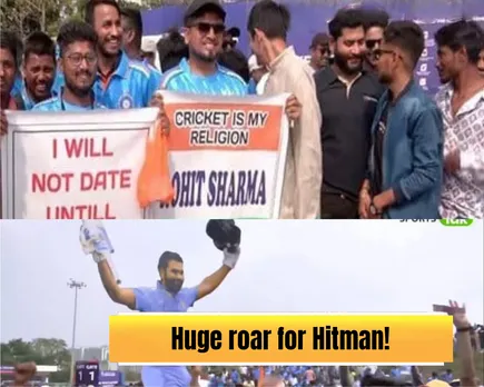 Rohit Sharma fans cheer outside Maharashtra Cricket Stadium ahead of IND vs BAN 2023 ODI World Cup match
